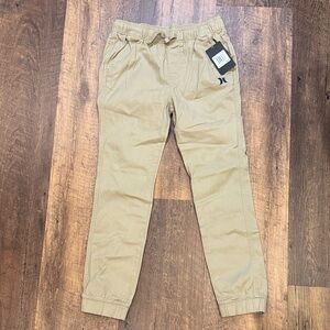 Hurley Khaki Jogger Chino Pants Boys Medium Elastic Waist Durable Performance‎
